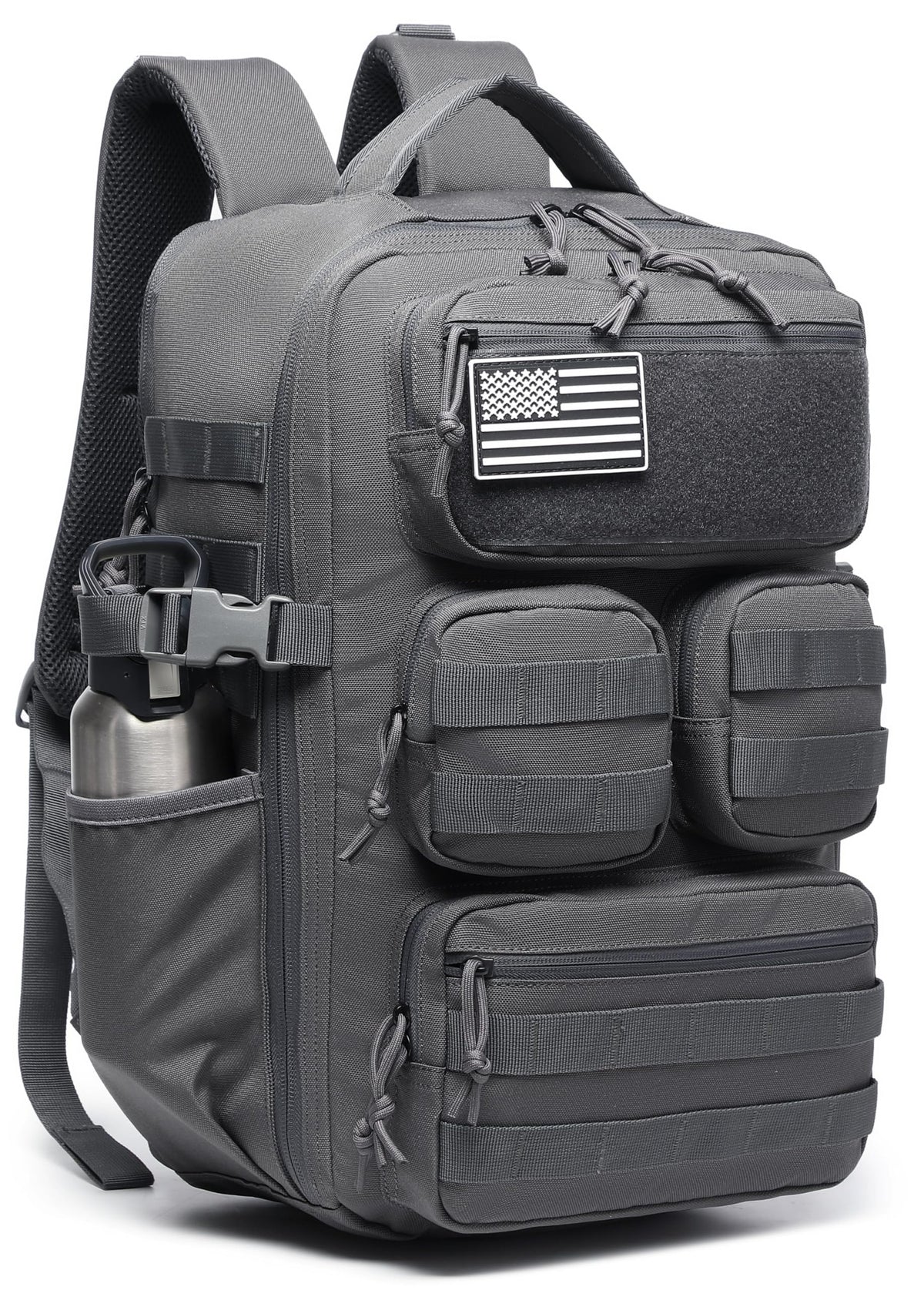 Wotony Tactical Backpack for Men, 25L/35L/45L EDC Backpack with Laptop Compartment, MOLLE System, Water-Resistant 900D Fabric, Multi-Pocket Travel Backpack for Hiking, Camping, Gym and Daily Use