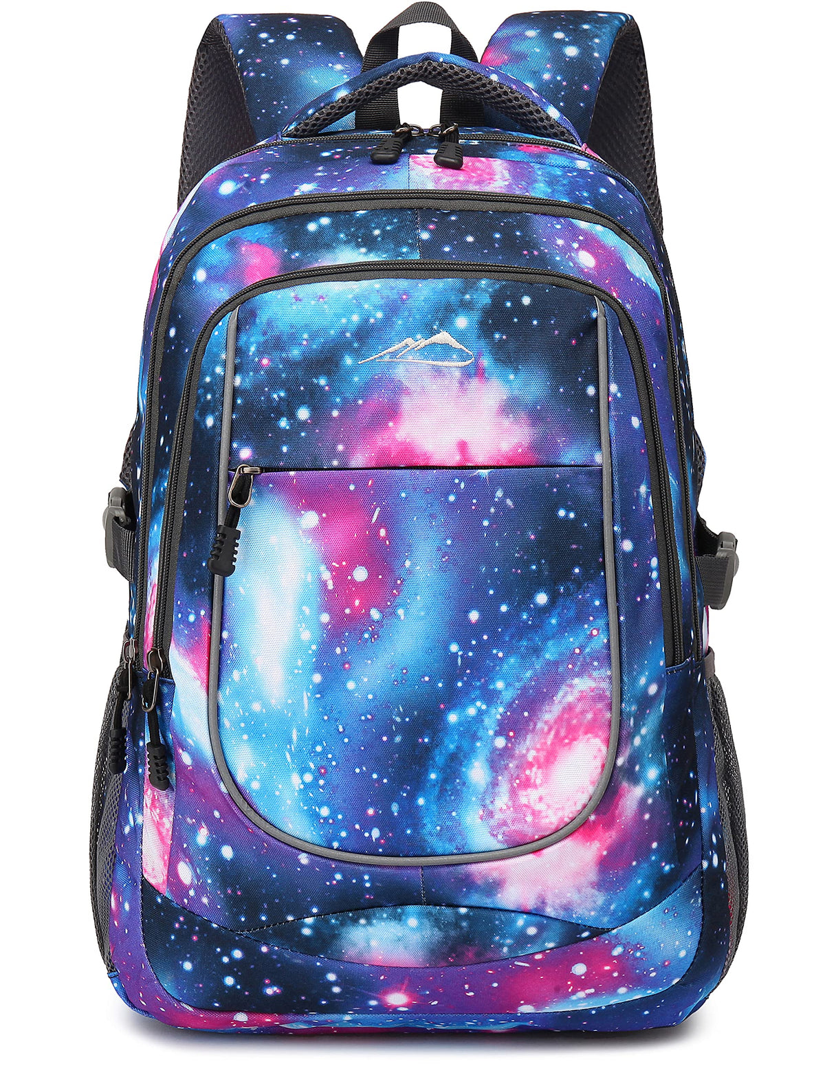 ProEtrade Backpack Bookbag for College Sturdy Travel Business Hiking Fit Laptop Up to 15.6 Inch Multi Compartment Gifts for Men Women Night Light Reflective (Black)