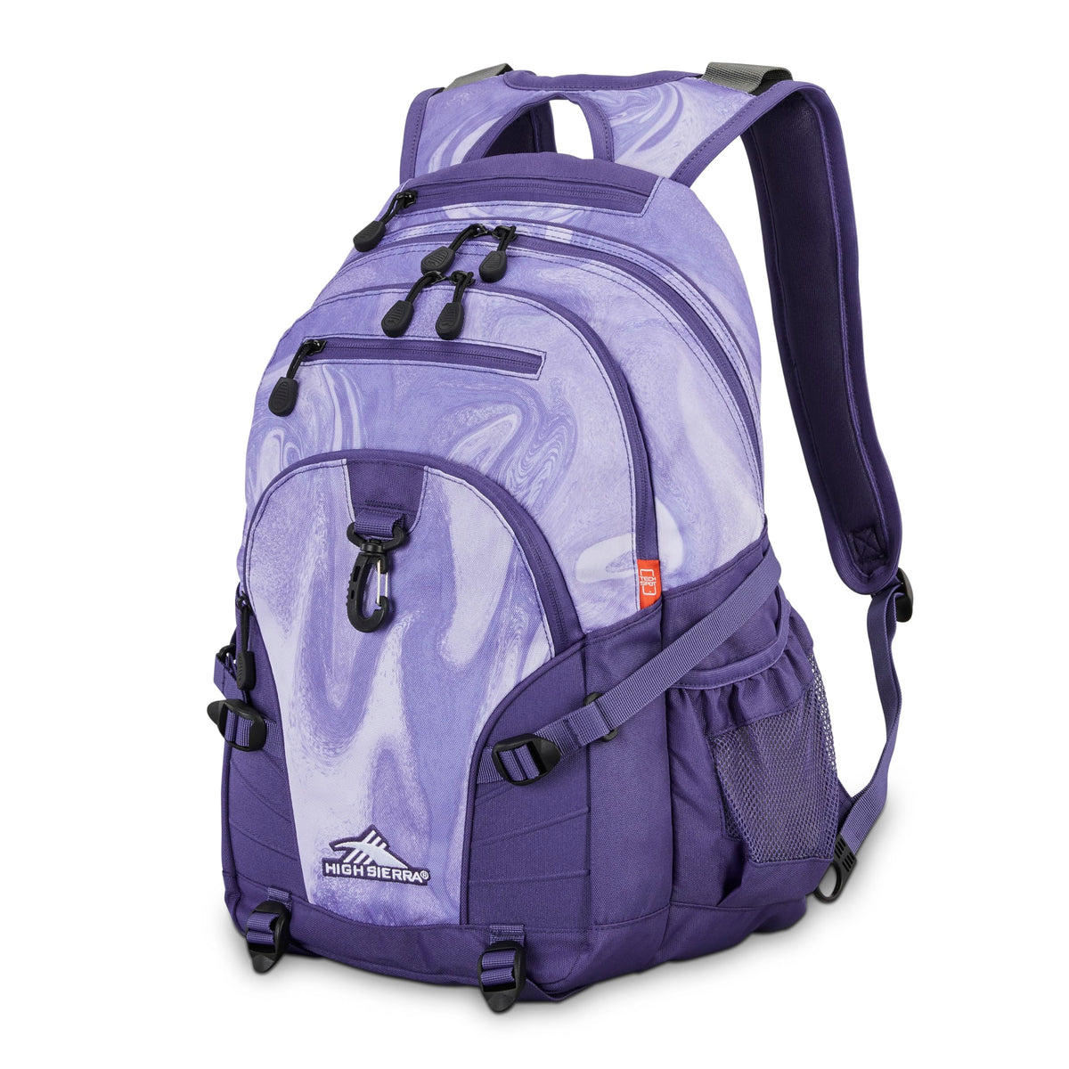 High Sierra Loop Backpack, Travel, or Work Bookbag with tablet sleeve, One Size, Graffiti/Black/Ash