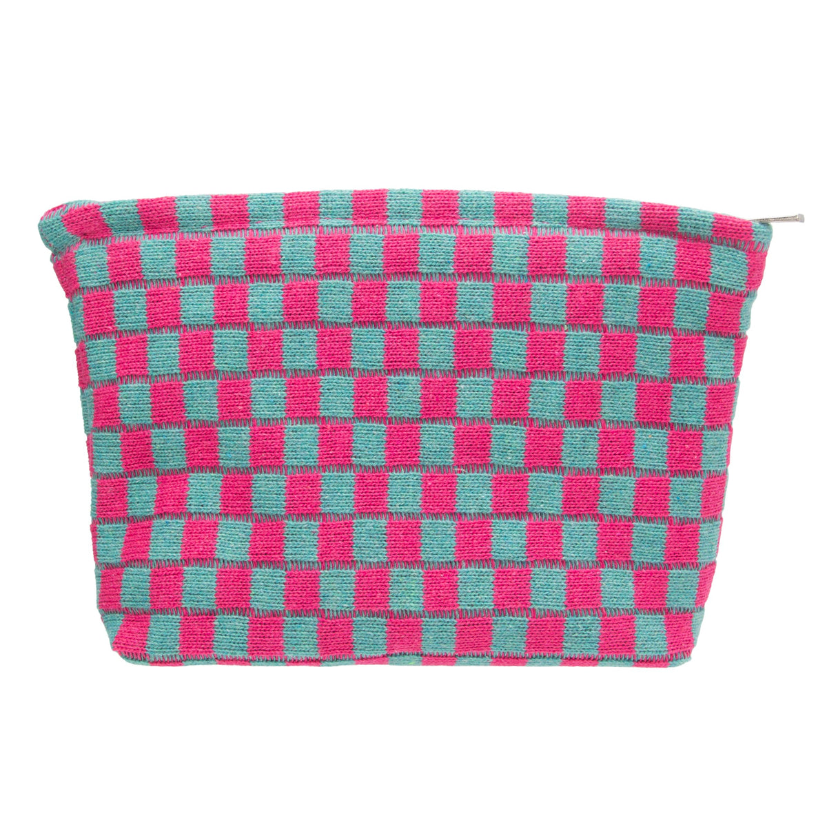 Checkered Makeup Bag for Purse, Small Travel Cosmetic Pouch,Blue,6 Pack