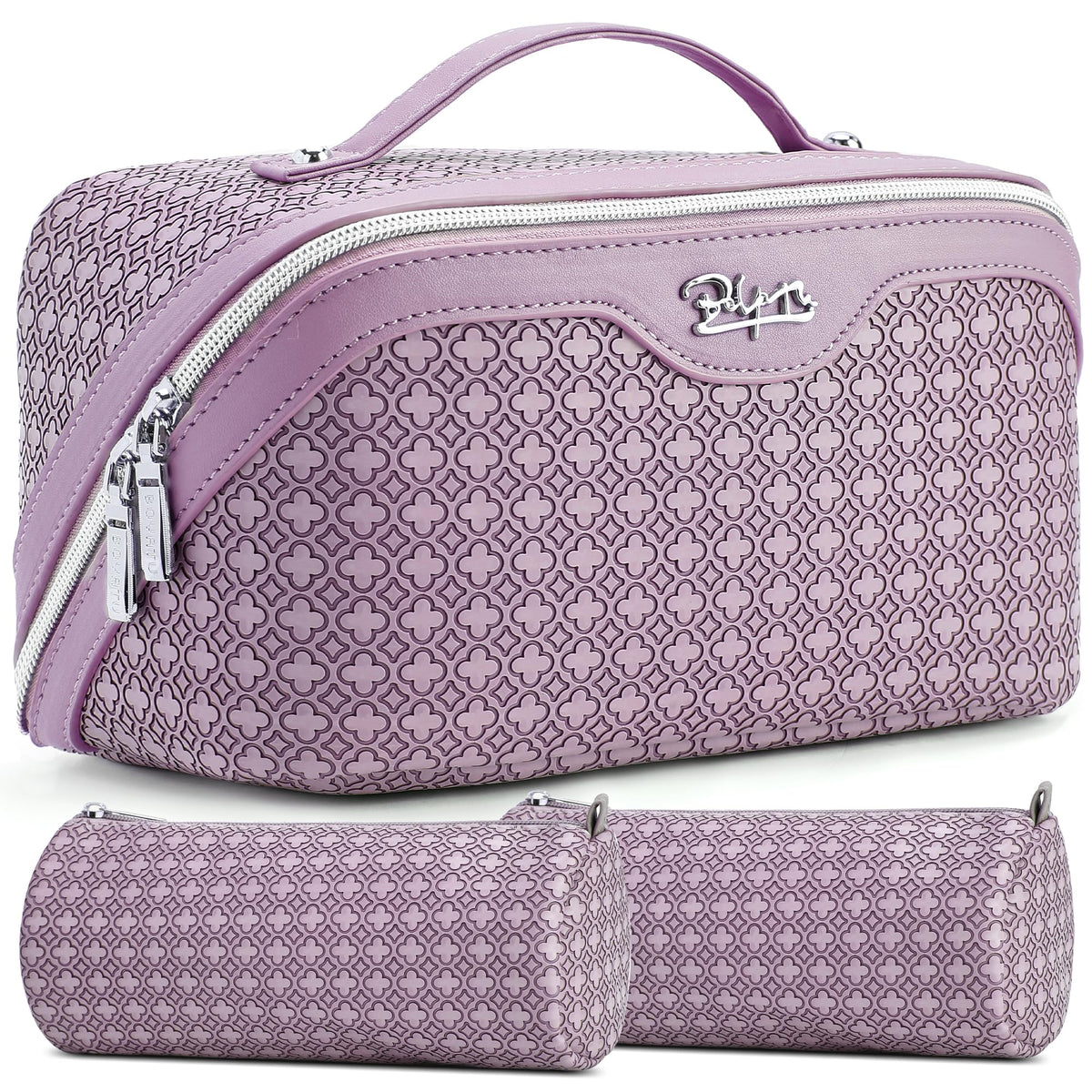 BOYATU Travel Makeup Bag Cosmetic Bags for Women: 3 Pcs Set Make up Bag