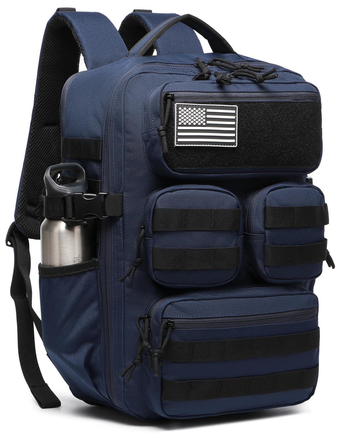 Wotony Tactical Backpack for Men, 25L/35L/45L EDC Backpack with Laptop Compartment, MOLLE System, Water-Resistant 900D Fabric, Multi-Pocket Travel Backpack for Hiking, Camping, Gym and Daily Use