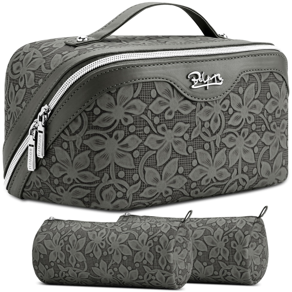 BOYATU Travel Makeup Bag Cosmetic Bags for Women: 3 Pcs Set Make up Bag