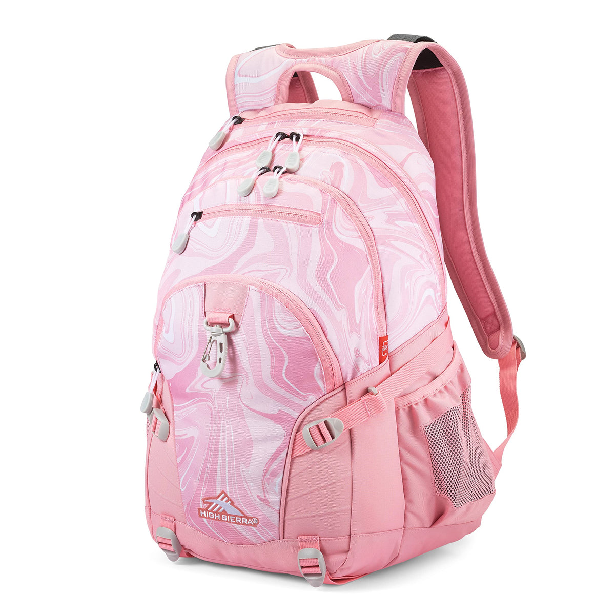 High Sierra Loop Backpack, Travel, or Work Bookbag with tablet sleeve, One Size, Graffiti/Black/Ash