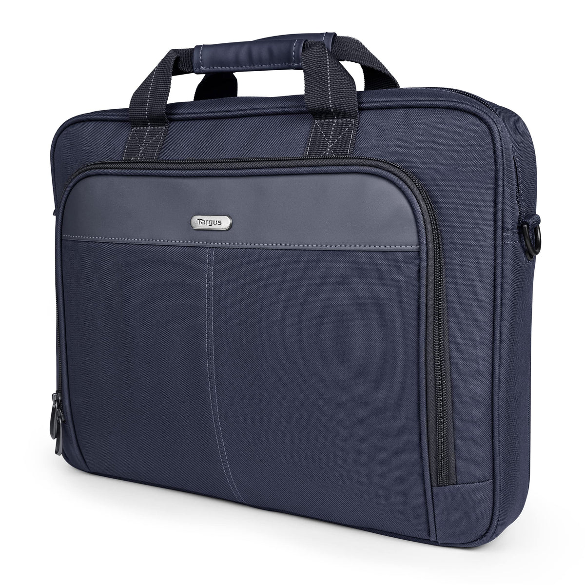 Targus 15-16 Inch Slim Lightweight Laptop Briefcase, Black - Messenger and Shoulder Bag with Padded Compartment and Trolley Strap for 16" Laptops (TCT027US)