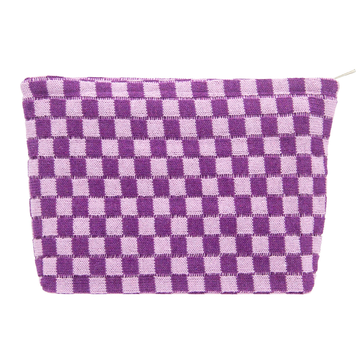 Checkered Makeup Bag for Purse, Small Travel Cosmetic Pouch,Blue,6 Pack