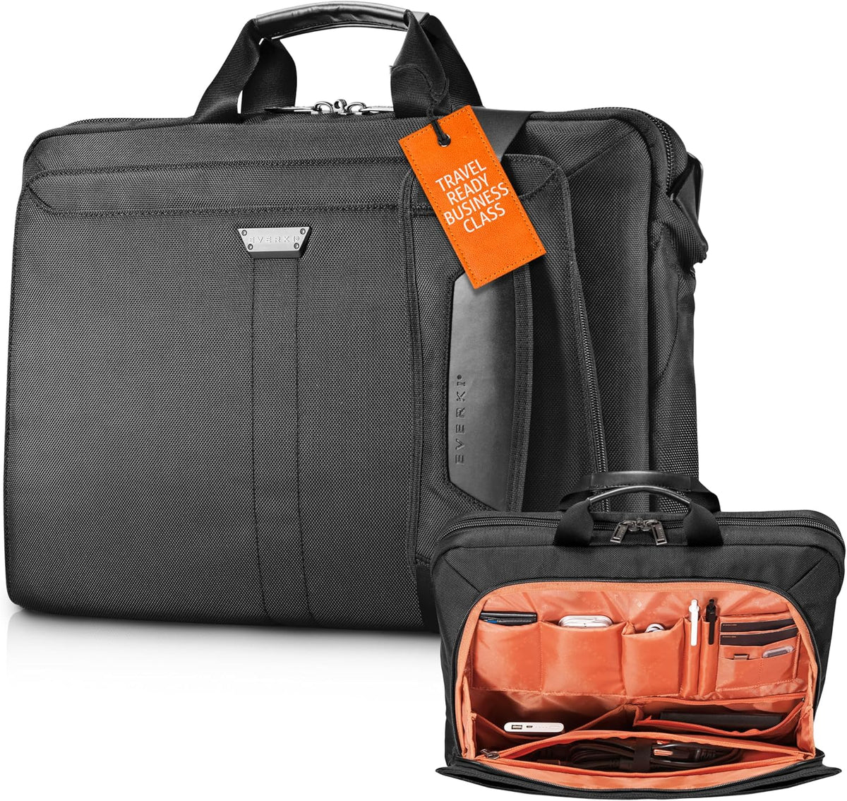 EVERKI Lunar Large Laptop Briefcase for Men & Women, Black - 19 Liters