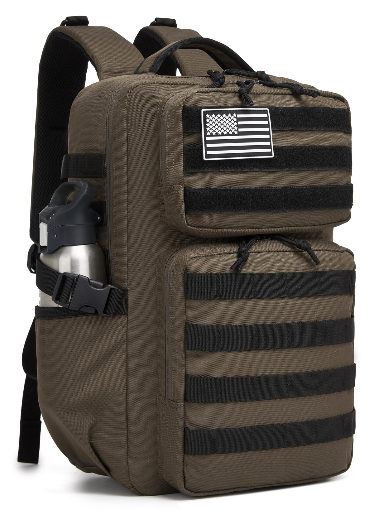 Wotony Military Tactical Backpack for Men Waterproof Daypack 3 Day Assault Pack Molle Bag with Water Bottle Holder