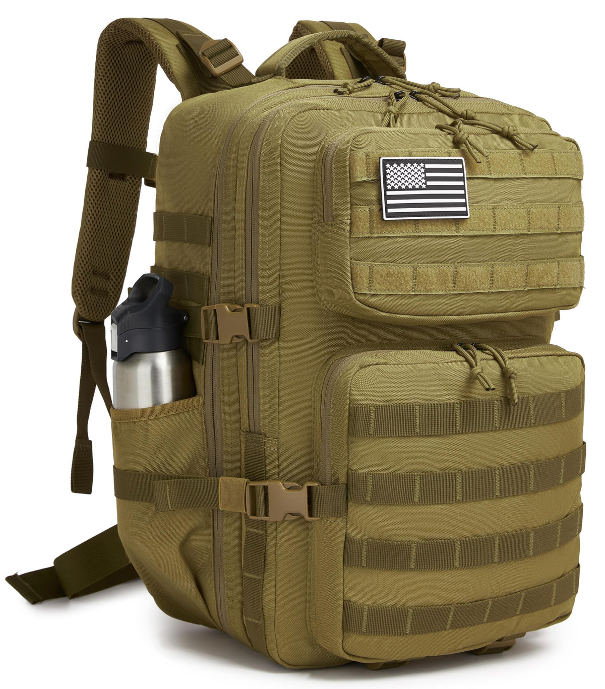 Wotony Military Tactical Backpack for Men Waterproof Daypack 3 Day Assault Pack Molle Bag with Water Bottle Holder