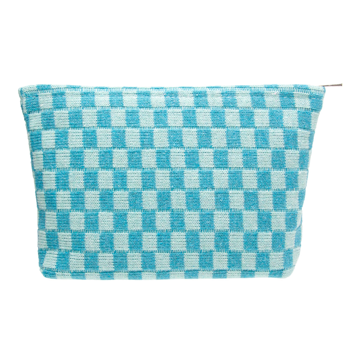 Checkered Makeup Bag for Purse, Small Travel Cosmetic Pouch,Blue,6 Pack
