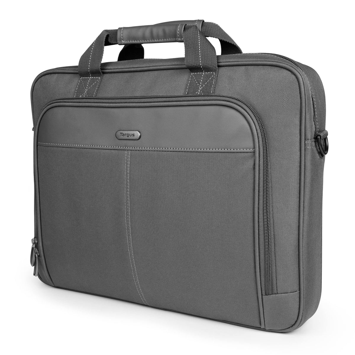 Targus 15-16 Inch Slim Lightweight Laptop Briefcase, Black - Messenger and Shoulder Bag with Padded Compartment and Trolley Strap for 16" Laptops (TCT027US)