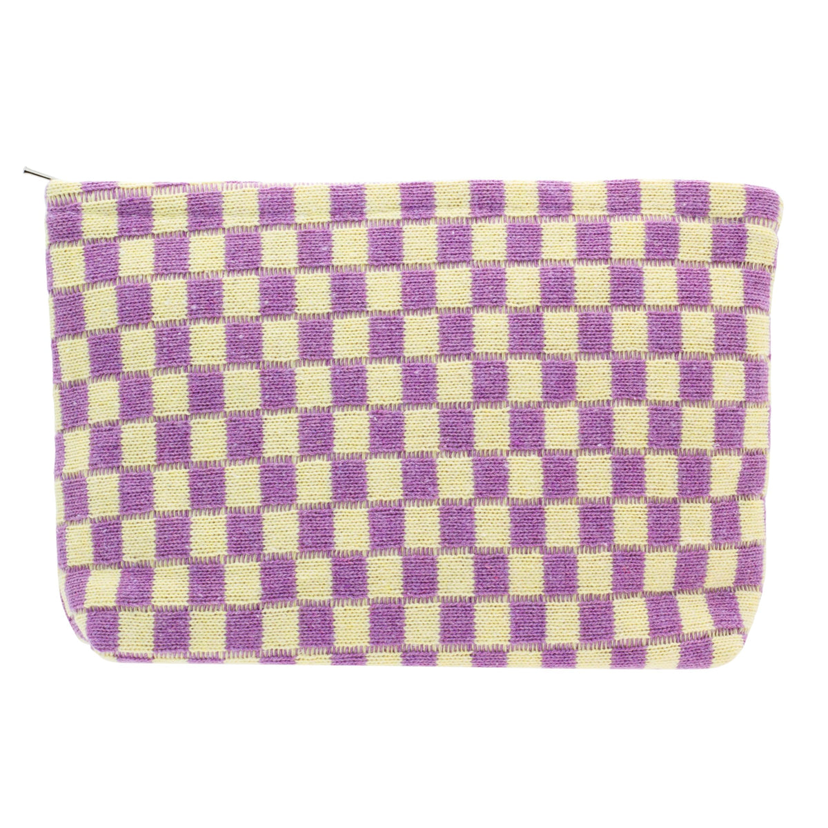 Checkered Makeup Bag for Purse, Small Travel Cosmetic Pouch,Blue,6 Pack