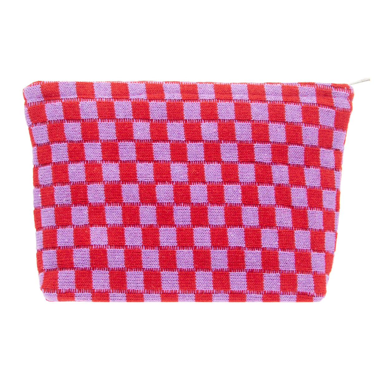 Checkered Makeup Bag for Purse, Small Travel Cosmetic Pouch,Blue,6 Pack