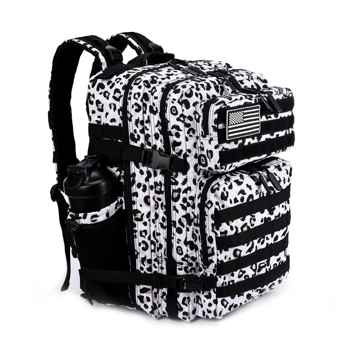 LHI Military Tactical Backpack for Men and Women 45L Army 3 Days Assault Pack Bag Large Rucksack with Molle System Black