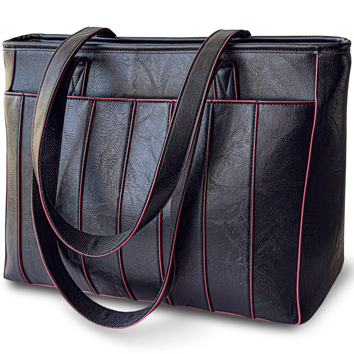 Laptop Bag for Women - 14" Vegan Leather Computer Bags for Laptops for Women - Padded Compartment - Leather Tote