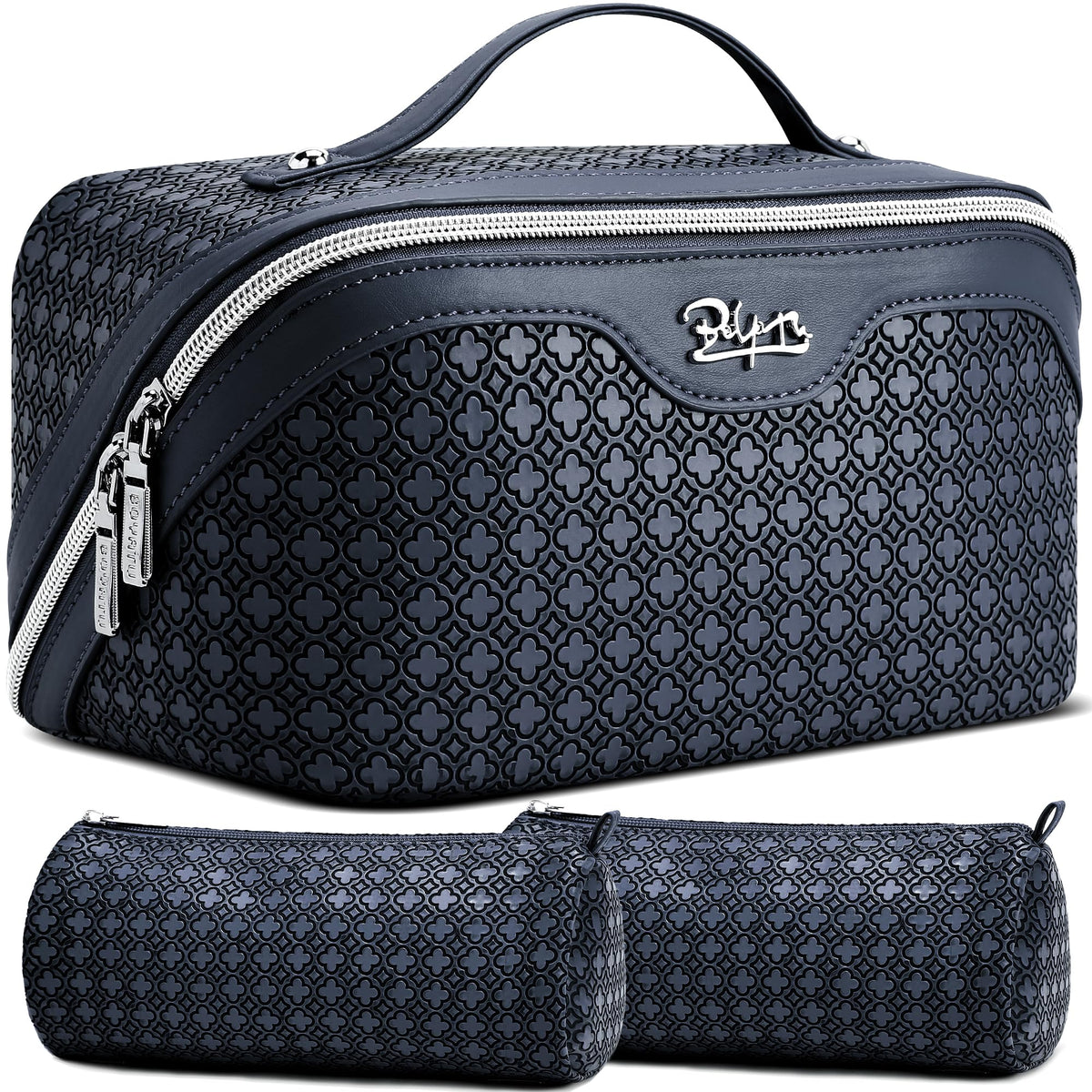 BOYATU Travel Makeup Bag Cosmetic Bags for Women: 3 Pcs Set Make up Bag