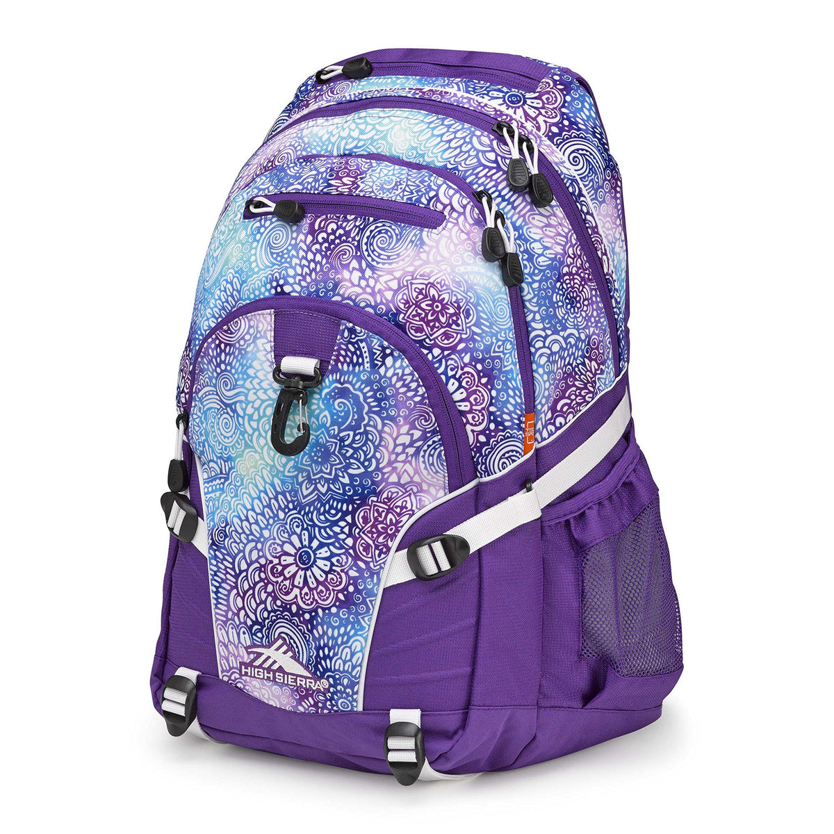 High Sierra Loop Backpack, Travel, or Work Bookbag with tablet sleeve, One Size, Graffiti/Black/Ash